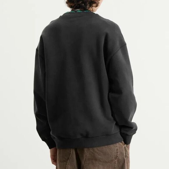 adidas Originals Retro 90s EQT Equipment Logo Sweatshirt Black Crewneck Size M - Picture 3 of 10